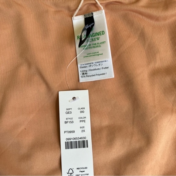 NWT J. Crew Active Curved Waist Cheeky Bikini Bottom Kaleidoscope Print Sz 2X - Picture 13 of 15